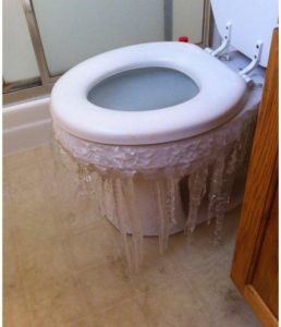 frozen toilet